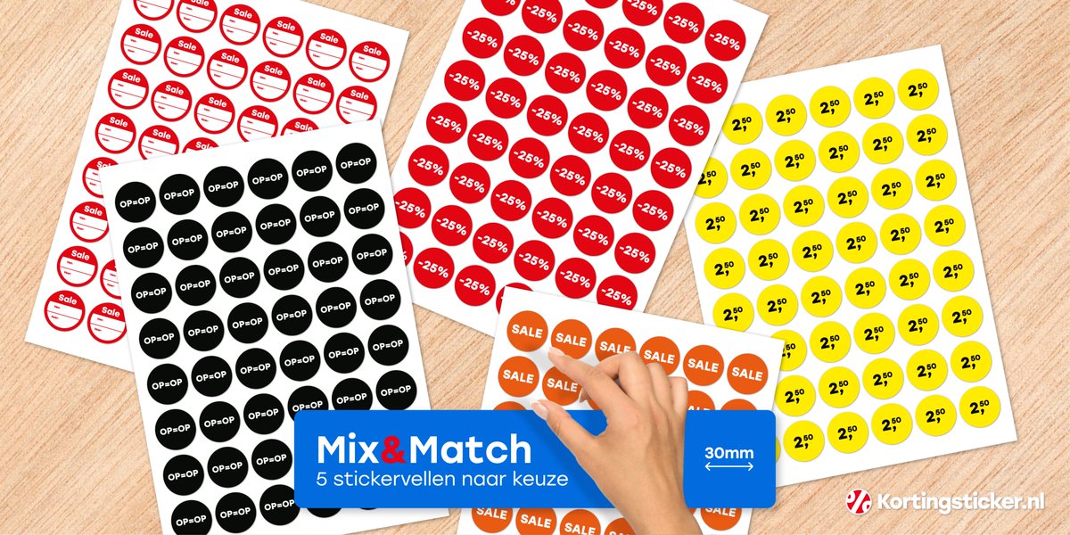 kortingsticker tweet picture