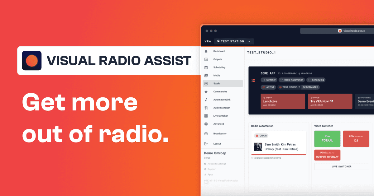 AssistRadio's tweet photo. Try out version 4 now on the all-new https://t.co/dtxYD0B05Q – no set-up, just start testing the next generation broadcast software right away! https://t.co/Vpp223zipF