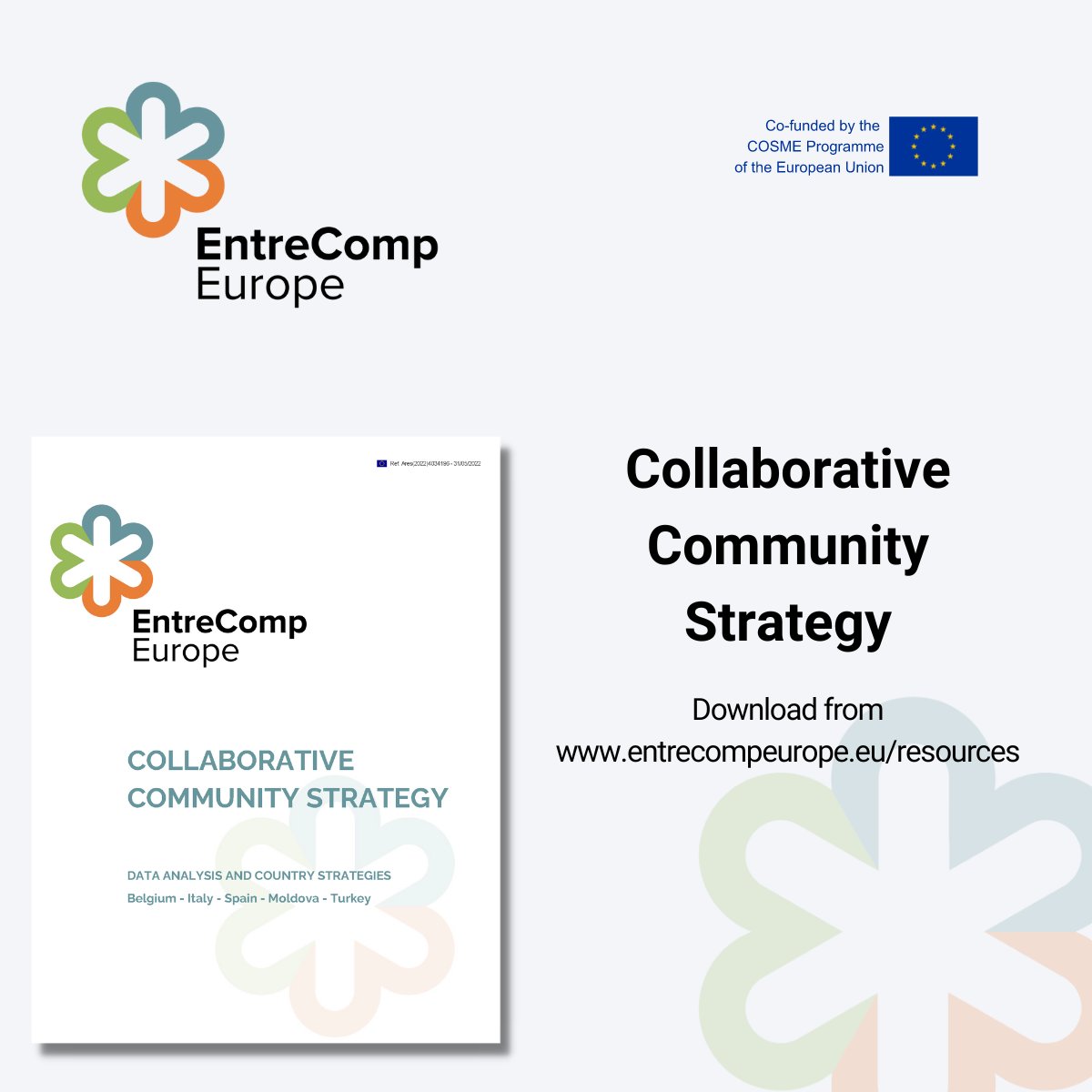 Belgium, Italy, Spain, Moldova and Turkey - the 5 national EntreComp Collaborative Communities led by @EntreCompEurope. If you are curious to learn how, check out the ‘Collaborative Community Strategy: Data analysis’. Download now from 👉 entrecompeurope.eu/resources