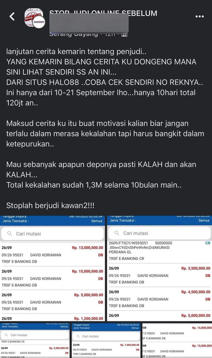 alessaoncrypto's tweet photo. judi, meracuni kehidupan
judi, meracuni keimanan https://t.co/aC6jurIsJ5