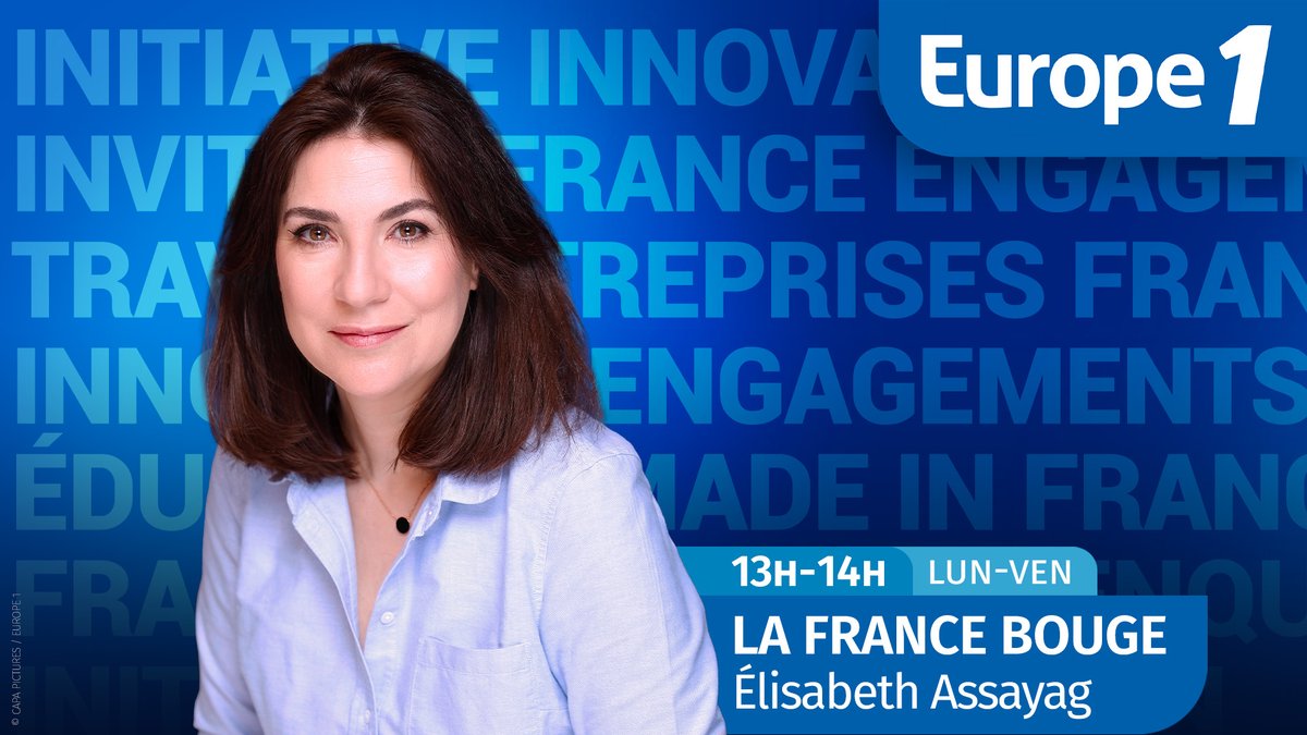 🔵[LA FRANCE BOUGE]
Rendez-vous à 13h avec <a href="/EAssayag/">Elisabeth Assayag</a> sur #Europe1 

➡️Davide   Traxler, PDG <a href="/delseyofficial/">DELSEY PARIS</a>
➡️Camille Vever, président de Vever
➡️Marie Giffo, présidente &amp; co-fondatrice <a href="/1882Ab/">Maison Biette - Savons & Parfums</a>

👉europe1.fr