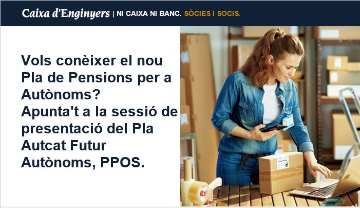 CaixaEnginyers's tweet photo. Et convidem a la presentació del nou pla de #pensions Pla Autcat Futur Autònoms, el proper 25/04 a les 18h.

Antoni Fernández i @enricriusm donaran a conèixer tots els avantatges que ofereix el nou pla de pensions.

Apunta-t'hi 👉 https://t.co/ec1p7x1QbH https://t.co/ECMYiLwIiC