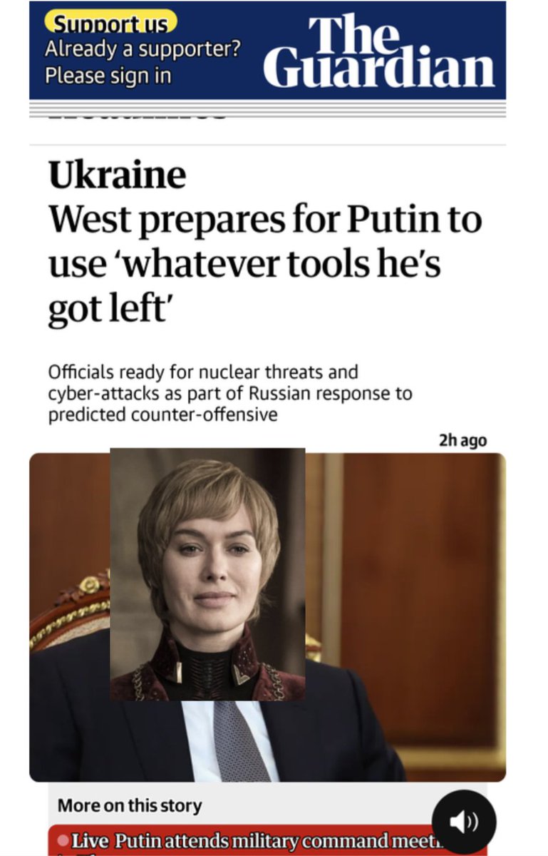 ModMyCity's tweet image. We are living out @GRRMspeaking #GameOfThrones in real time......

Whars the opposite of #DarwinAwards? For us as well as Putin?

#ClimateEmergency #Whitewalkers #PutinWarCriminal #Putin #Ukraine #CerseiLannister 
#EndGoal 
#AbsurdityofLife
#FollowTheScience
#ScienceBasedTargets