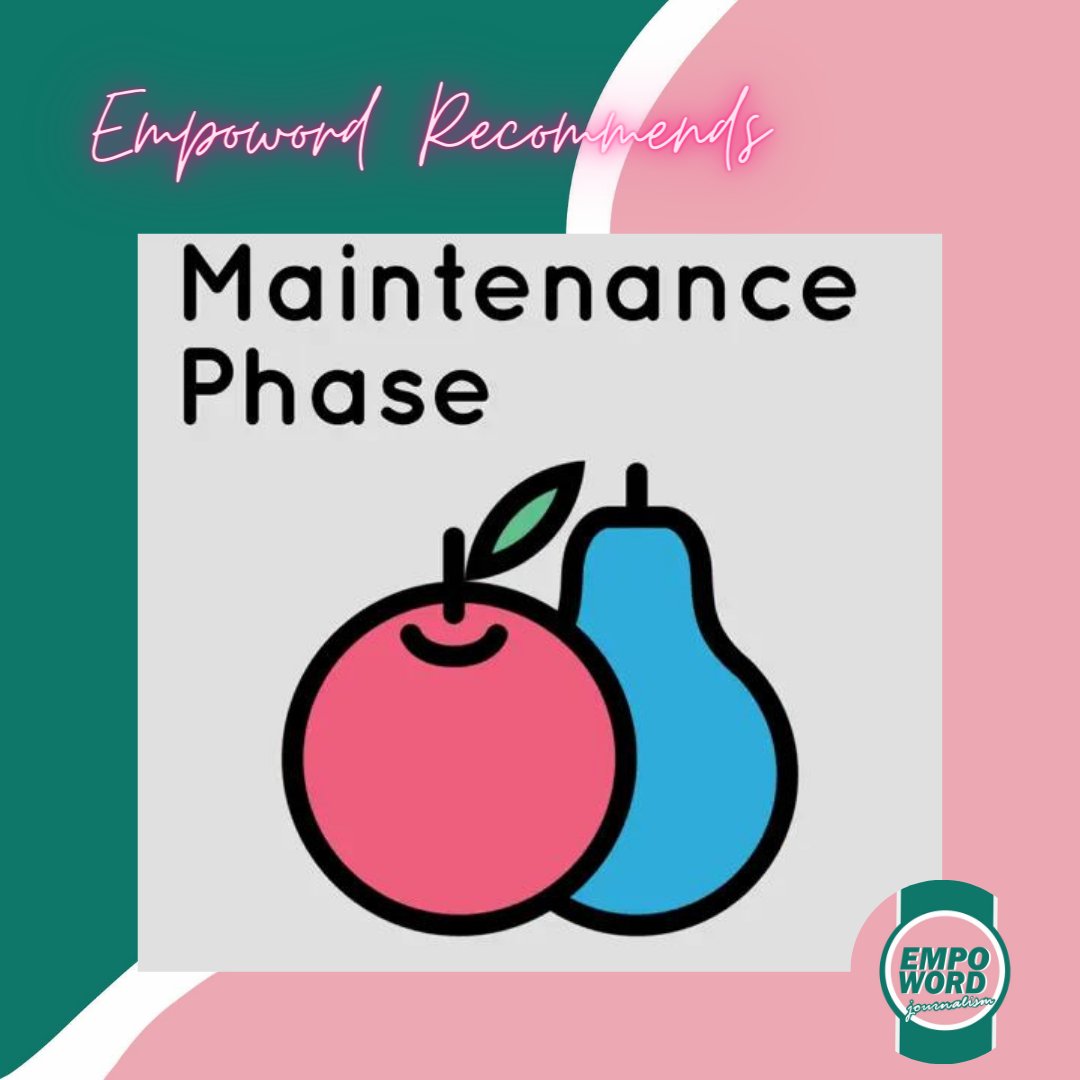 empowordjournos's tweet photo. 💡Empoword Recommends💡
This week's recommendation is @MaintenancePod, a podcast debunking health and wellness myths - and the industry's underlying fatphobia.
#MaintenancePhase #healthandwellness #fatphobia https://t.co/QZoaTfEsc1