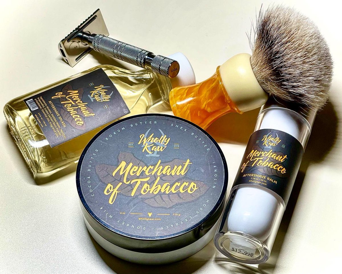 Shave of the Day SOTD 4.17.2023

Wholly Kaw Merchant of Tobacco Soap, Aftershave Splash & Balm
Chisel & Hound “Honeybutter” with Oumo 26mm SHD Silk HMW Silvertip
Alpha Outlaw 0.72mm with Derby Usta
İ.H.A. Alum Block

#sotd #doubleedgerazor #shavingsoap #shavingbrushes #wetshaving