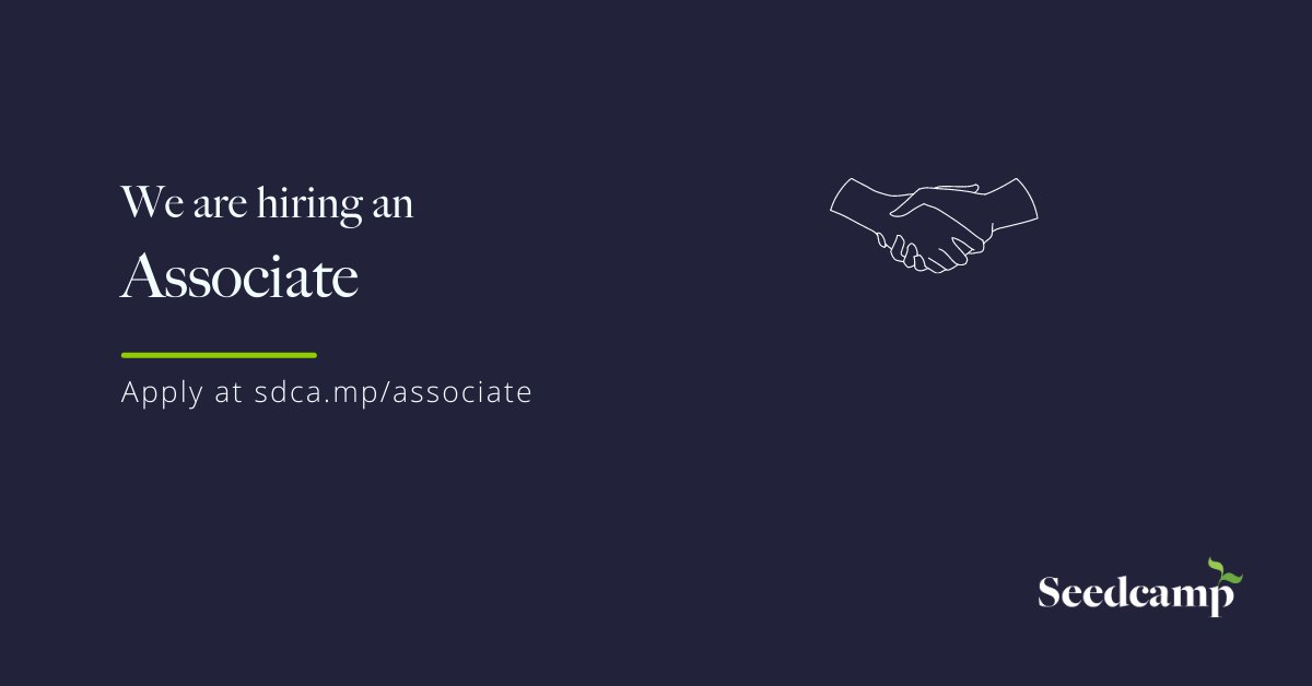 Join our Investment Team!

We're looking for an exceptional Associate to help us identify and invest in the best early-stage startups across Europe.

Apply here: sdca.mp/associate