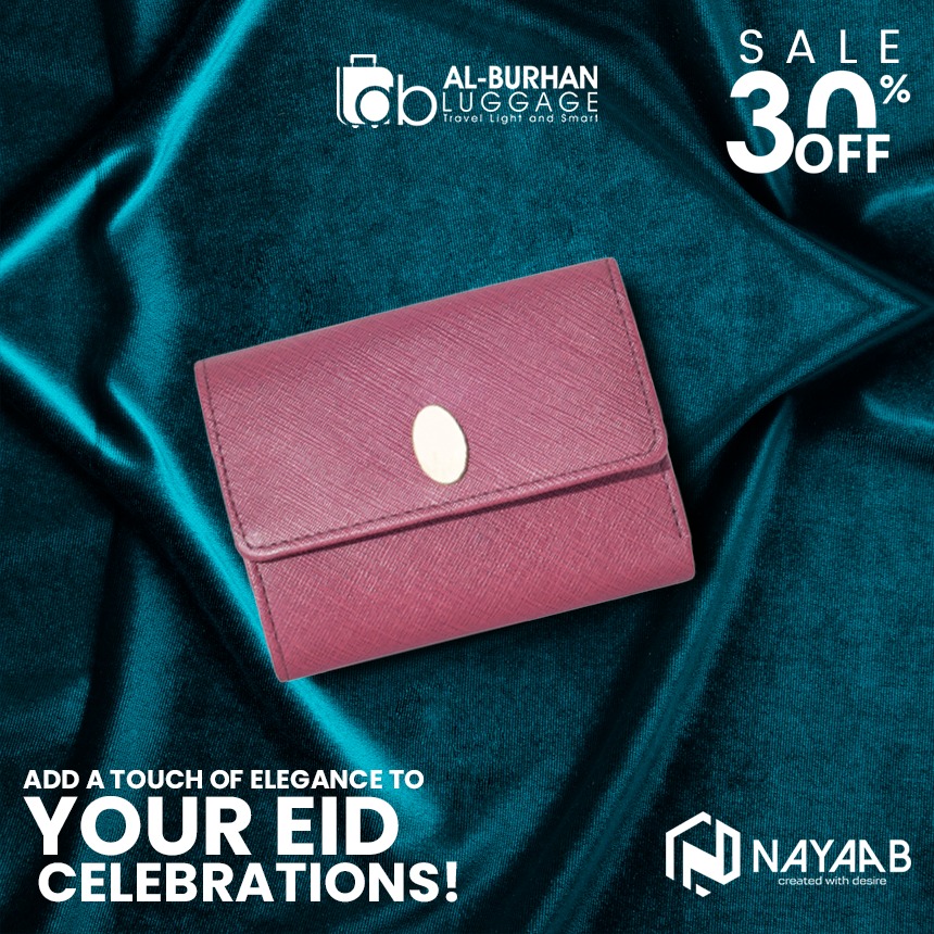 Enhance your Eid Celebrations with Nayaab Leather, enjoy Flat 30% OFF on all your favourite leather accessories!

Shop Now: nayaableather.com

#luxury #leather #eid #eidsale #sale #leatherwallets #nayaableather #wallets #alburhanluggage