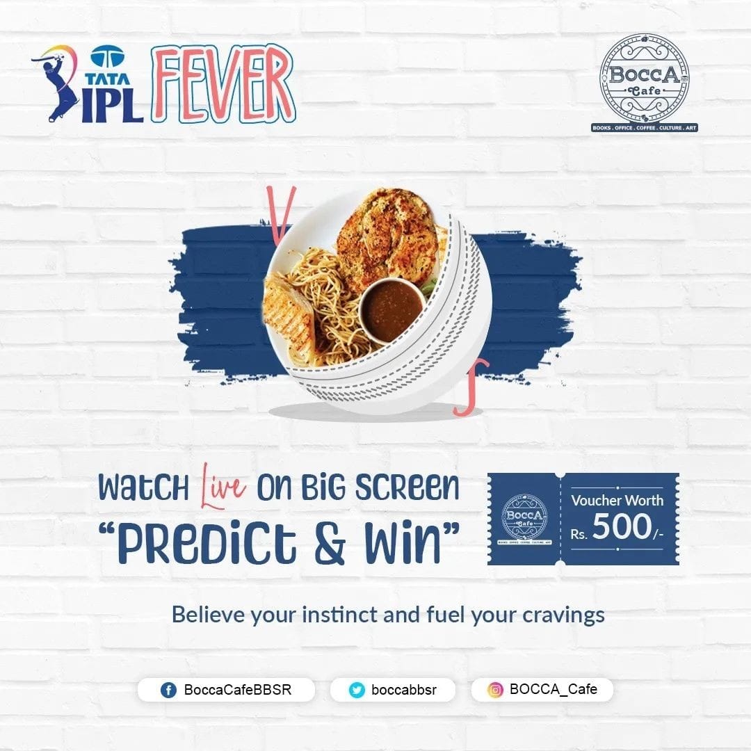 BOCCA_Cafe's tweet photo. CONTEST ALERT GUYS!

IPL IS ON! 🏏
We bring you the Amazing Food &amp; Cricket Match.
Get your prediction hat on
Answer correctly &amp; Win Vouchers Enjoy your food!!

-Read the Instructions carefully!!
Tag your friends

Location: BOCCA Cafe, Master Canteen https://t.co/8oOxgamoMR