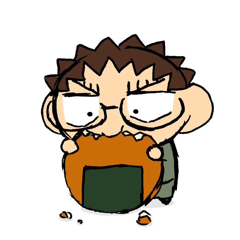 「ぱりぱりもぐもぐ 」|フカタのイラスト