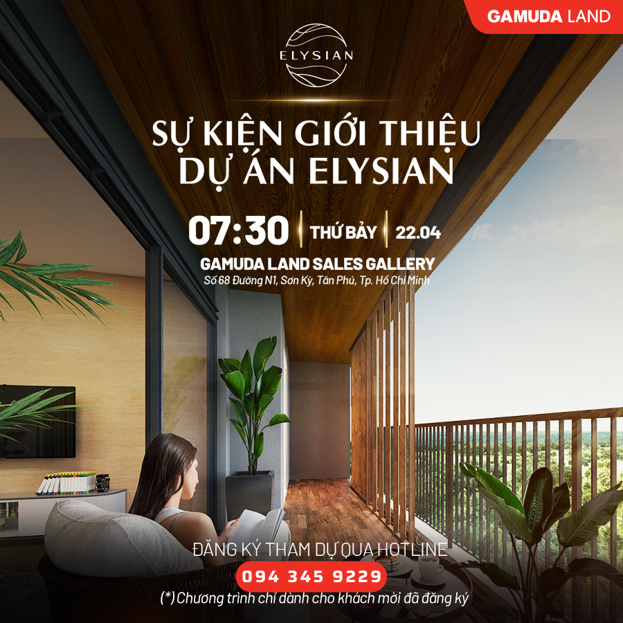Andy_Realtor's tweet photo. SỰ KIỆN GIỚI THIỆU DỰ ÁN ELYSIAN GAMUDA LAND

♨️ Chương trình chỉ dành cho khách mời đã có trong danh sách. Khách hàng quan tâm cần đăng ký tham dự bằng cách gọi đến Hotline 094 345 9229❗️

☎️ 094 345 9229
🔰 https://t.co/MbvVsHcfmY

#Elysian #GamudaLand
#ThuDucCity https://t.co/56mqTB6dkn