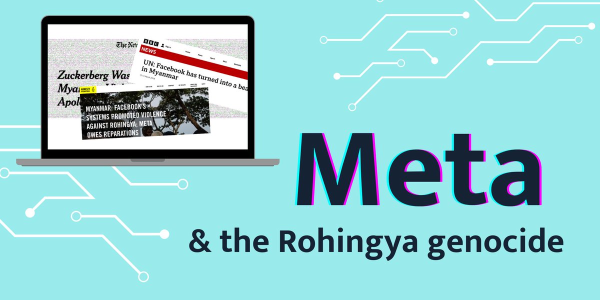 BHRCmedia's tweet photo. Digital rights groups in #Myanmar used a collective approach alongside the #DearMark campaign to raise the alarm about Facebook's role in the Rohingya genocide.
"We were able to speak with one collective voice," said Htaike Htaike @myanmarido & Victoire Rio @MTAN_network 2/ https://t.co/kee7tPIXwX