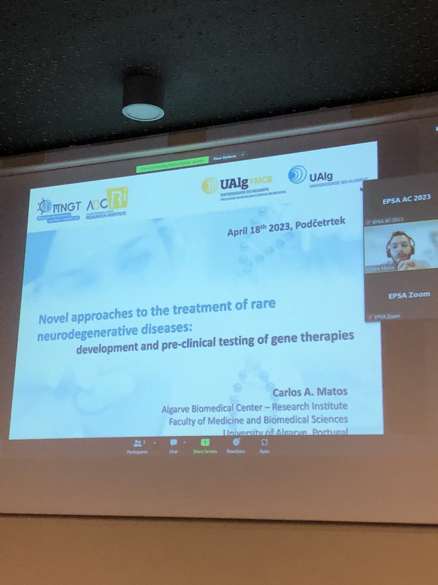 Novel approaches to the treatment of neurodegenerative diseases!!
The third speaker of today is Dr. Carlos Matos at the university of Algarve and will introduce us to this hot topic.
#epsa_online #DNA #RNA