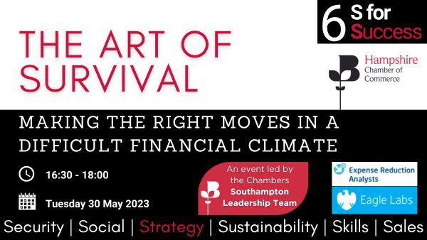 Join the Southampton Leadership Team at Network Eagle Lab on May 30th from 4:30-6:00pm for an informative session on "The Art of Survival: Making the right moves in a difficult financial climate".

Register now and secure your spot before it's too late! lnkd.in/ep3FYVYe