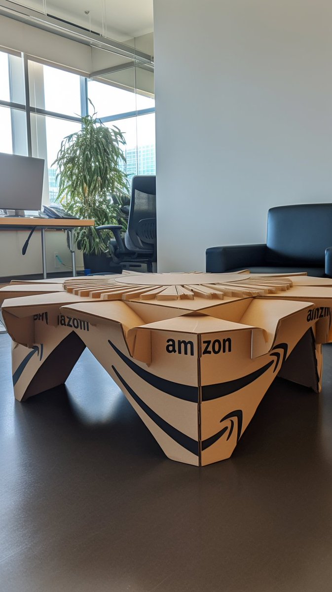 gianluca_traina's tweet photo. Do you know how to recycle amazon shipping boxes?  Artificial intelligence knows! #milandesignweek #mdw23 #aidesign https://t.co/P5wfiY27iQ