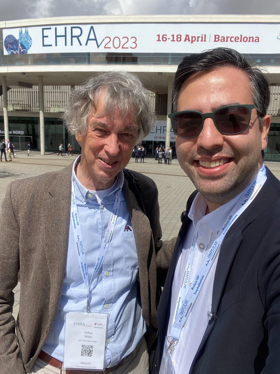 Feeling grateful to have worked with two legends in the field of #genetic_heart_diseases and have the opportunity to learn from their expertise… and now to see them again in person @ #EHRA2023! Heartfelt thanks for their groundbreaking works in the field. @CSHeartResearch