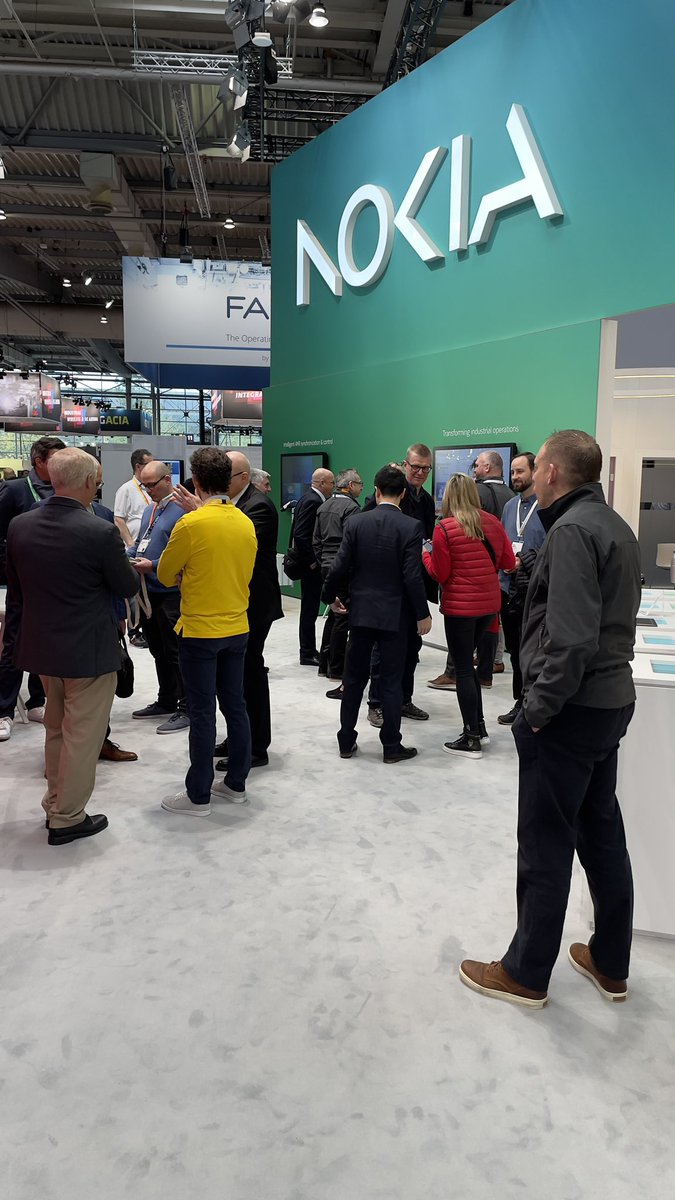 Second day of Hannovermesse #HM23. It’s getting busy at our @nokia booth F06 in hall 15! Come see live demos for private wireless networks and let us tell you how you could use them to your advantage #privatewireless #digitalisation #Industry40