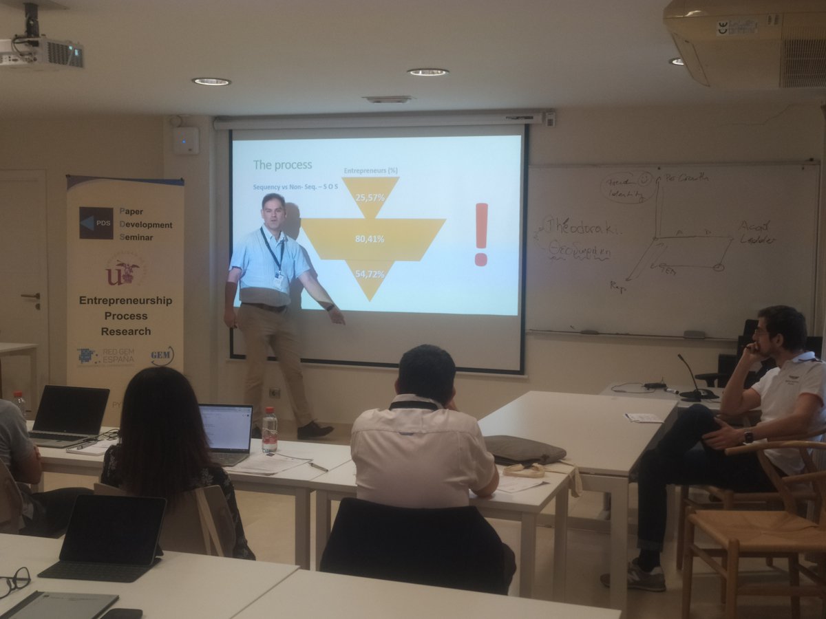 PdsEntrep's tweet photo. Now is the turn of Miguel Angoitia with his abstract presentation entitled "Sustainable Development and Entrepreneur's Behaviour" in #6PdsEntrep co-organized by @unisevilla and @GEM_es
Congrats on your work 😉 https://t.co/hi76WdAyhc