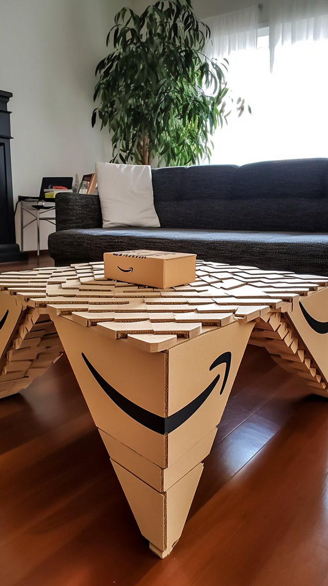 gianluca_traina's tweet photo. Do you know how to recycle amazon shipping boxes?  Artificial intelligence knows! #milandesignweek #mdw23 #aidesign https://t.co/RlPrtzZZHP
