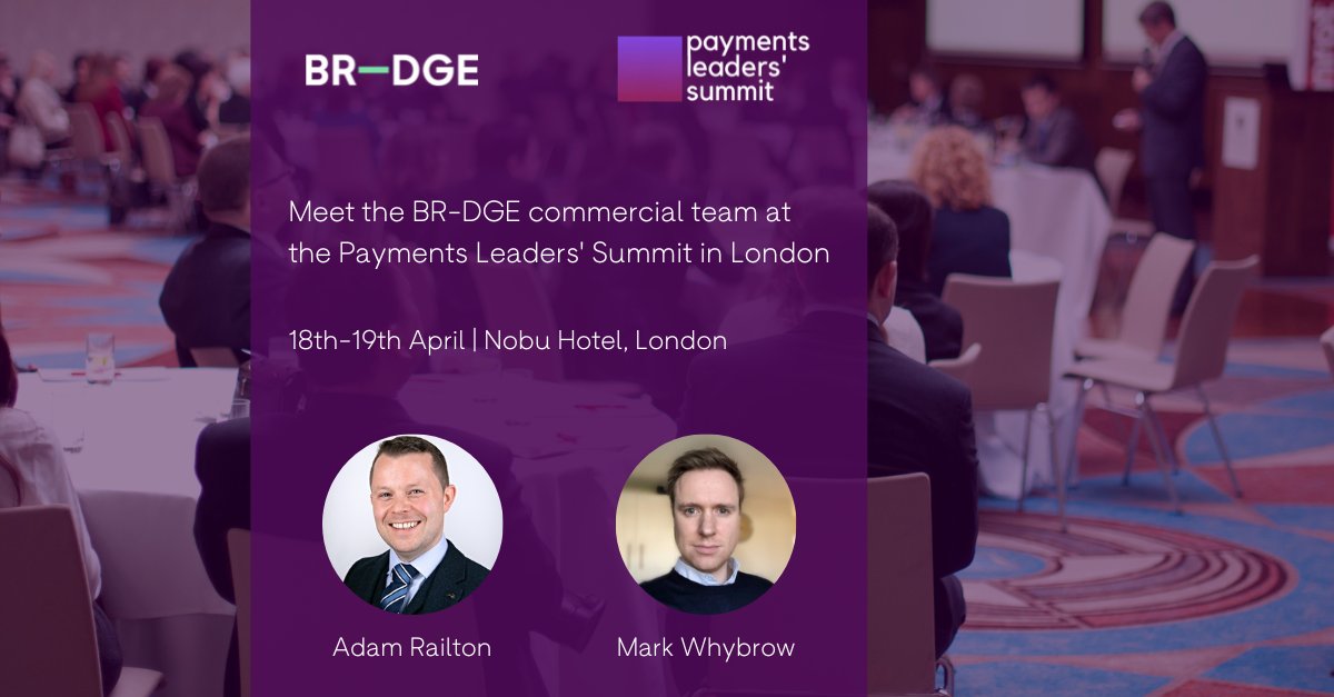 The BR-DGE Builders are at the #PaymentsLeadersSummit today and tomorrow, showcasing our growing product suite from tokenisation to dynamic routing and real-time reports.

Interested in #PaymentOrchestration solutions? Let's connect hubs.ly/Q01LDn4d0

@LeadersPayments