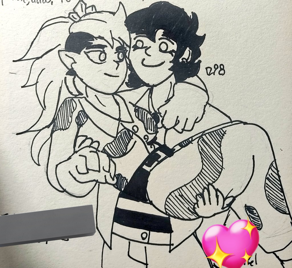 Hice un dibujo Lumity con un mensaje lindo para la persona especial que amo 🐻🖤, se lo daré cuando sea el día.

#TheOwlHouse #lumity #TheOwlHouseSpoilers #theowlhousefanart #Luz_Noceda #AmityBlight