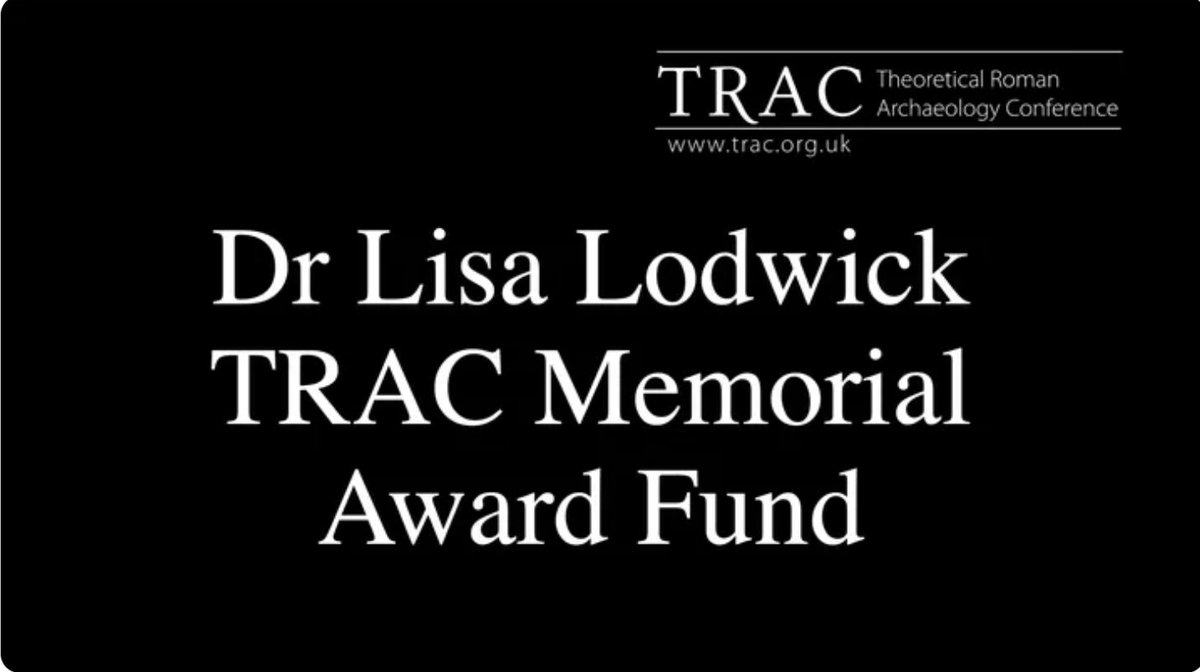 Last year we lost a dear member of TRAC community, Lisa Lodwick. We have created a fund to set up a conference poster award for ECR participants in Lisa's name. If you would like to find out more, or donate, please visit the page: gofundme.com/f/lisalodwickt… Thank you