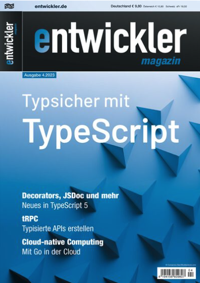 entwickler's tweet image. Diese Woche fokussieren wir uns voll auf #TypeScript.
Lest zur Einführung den Artikel von @kakulty über die neuen Features in TypeScript 5:
entwickler.de/typescript/typ…
Mehr findet Ihr im brandneuen Entwickler Magazin:
entwickler.de/magazine-ebook…