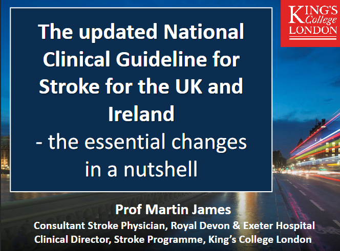 SSNAPaudit's tweet photo. 🚨New guideline resource available!🚨
Check out SSNAP Clinical Director Professor Martin James' presentation at @RCPhysicians Med23 conference 'National Clinical Guideline for Stroke for the UK &amp; Ireland - the essential changes in a nutshell' https://t.co/uvGj5nYM0c https://t.co/FklOBY0hGR
