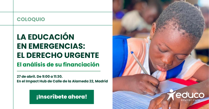 Educo_ONG's tweet photo. 🔴222 millones de niños y niñas en edad escolar se ven afectados por crisis humanitarias. Sin educación, pierden oportunidades y su futuro se ve perjudicado.  

El día 27 reflexionamos sobre el futuro de la #EducaciónEnEmergencias.

Apúntate➡️https://t.co/Ka7Bau39I9

#EducarCura https://t.co/azrj6BqGgt