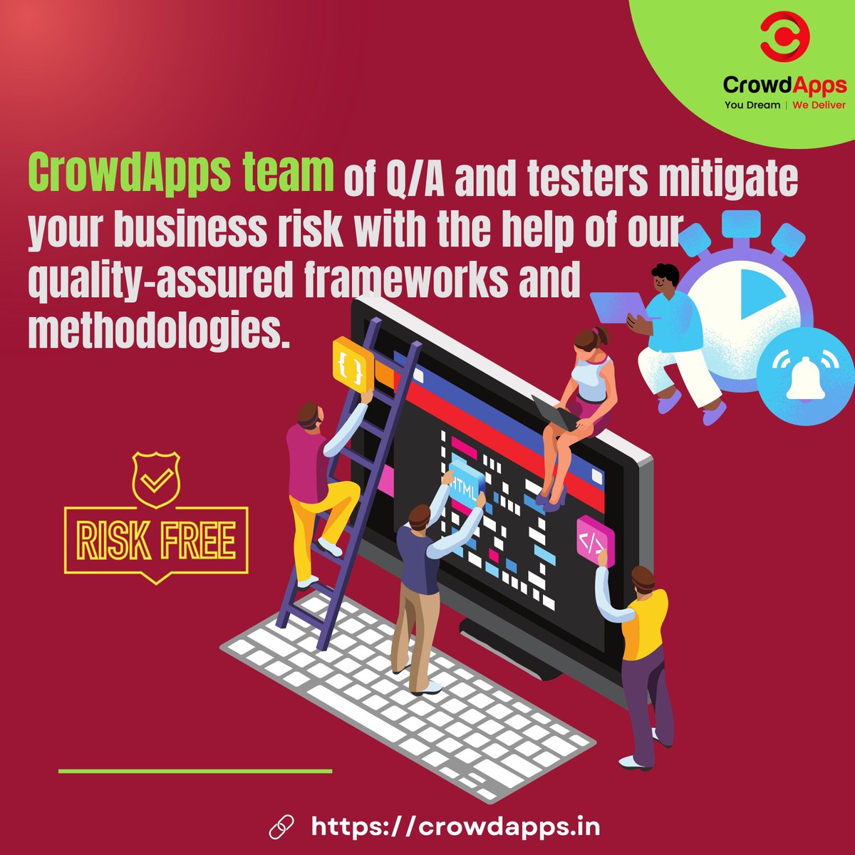 apps_crowd's tweet image. CrowdApps team of Q/A and Testers mitigate your business risk.

To Know more, Visit: crowdapps.in

#crowdapps #healthcare #technology #healthsystem #healthcaresoftware #informationtechnology #crowdappstechnology #healthcareapp #healthcarewebsite