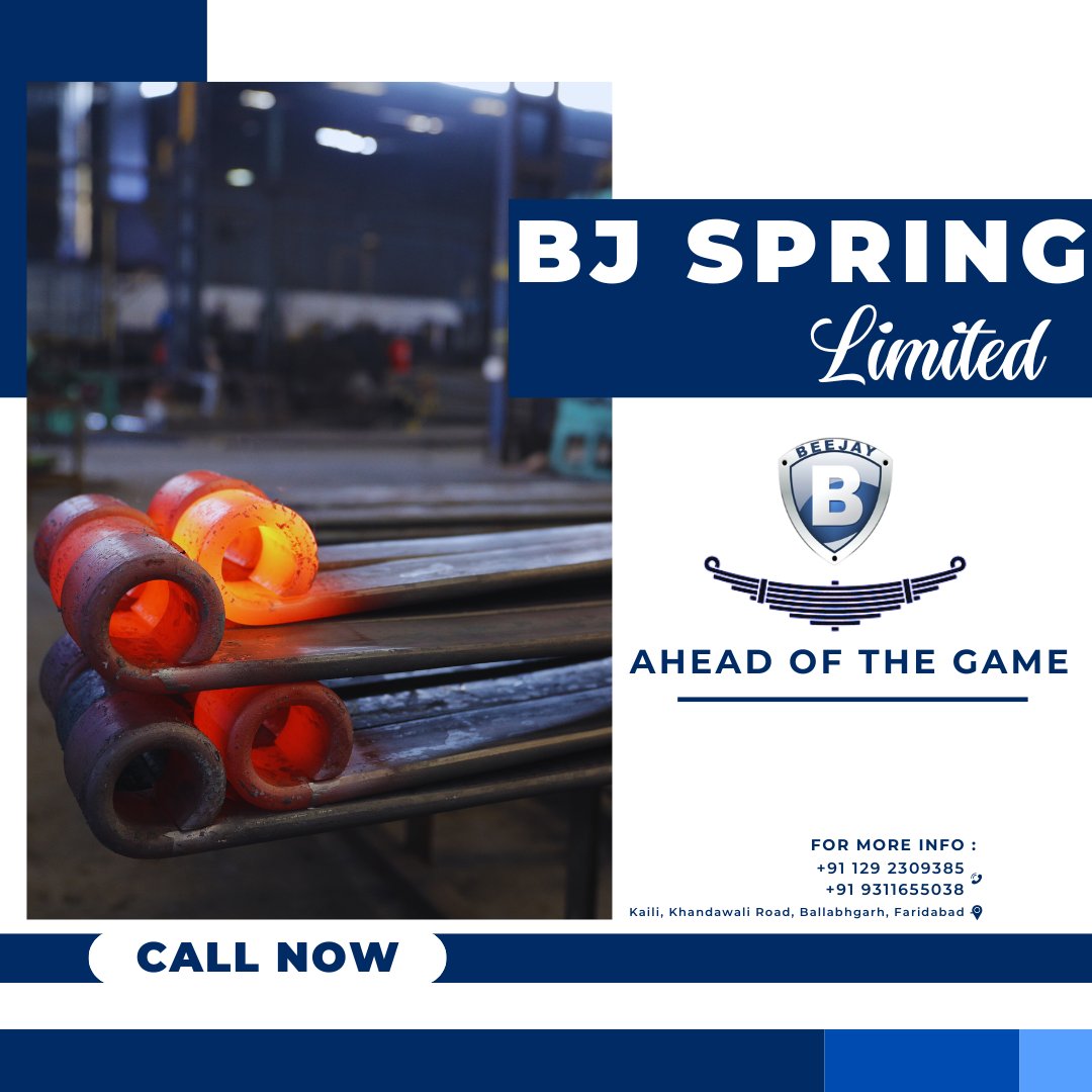 bjspringltd's tweet image. B J Spring Limited
#bjspring #leafspring #parabolicleaf #truckleafspring #trailerpartsmanufacturer #trailerleafspringexporter