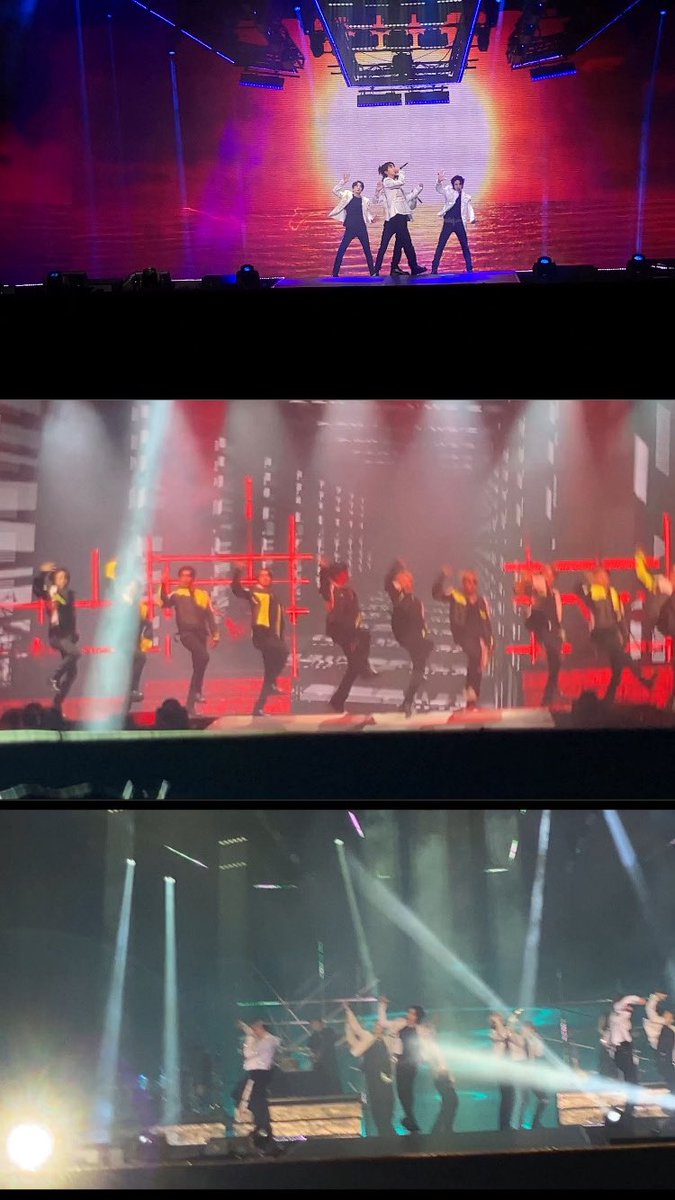 dazzkyu's tweet photo. we didnt talk about the background setting enough theyre all super pretty irl plus the top notch lighting and the spotlights?!! the glitch on screen during volKno too!! https://t.co/RNYDjEDquR