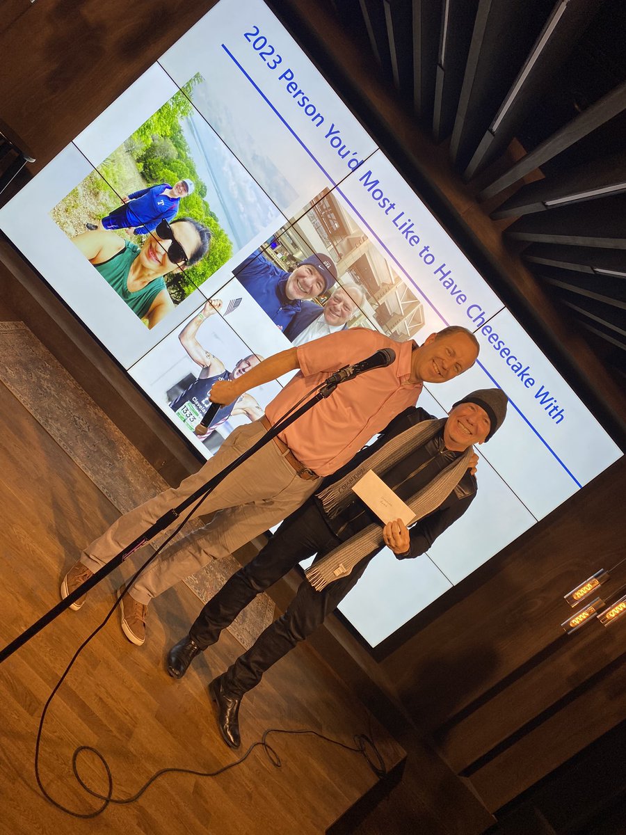 We gave out a few awards at the Healthcare IT Today Community Celebration tonight. 

Person You’d Most Like to Have Cheesecake With (aka want to sit around and pick their brain) goes to the legendary Ed Marx <a href="/marxtango/">Edward Marx</a> 

#HITsm #HIMSS23 #HIMSS2023 #healthIT