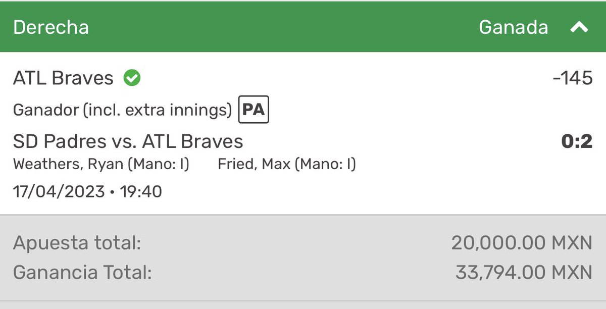 FerButcher's tweet image. Perdimos el primer pick del día que mal dia de Gausman pero rapido le dimos vuelta con los poderoso Braves. #freepick #ForTheA #cristianrey #MLB k
