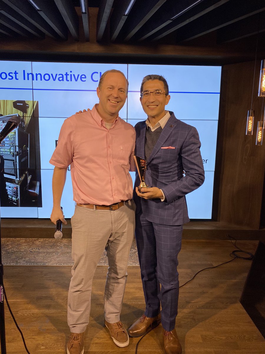 We gave out a few awards at the Healthcare IT Today Community Celebration tonight. 

Most Innovative CIO hands down no questions asked goes to Rasu Shrestha. 

#HITsm #HIMSS23 #HIMSS2023 #healthIT <a href="/RasuShrestha/">Rasu Shrestha MD MBA</a>