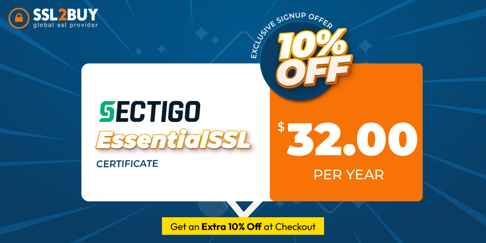 SSL2BUY's tweet image. Want to buy  fastest and convenient  #SSL certificate?
Buy #Sectigo #EssentialSSL Certificate at $32.00 from #SSL2BUY which is the fastest and convenient #sslcertificate in Sectigo’s portfolio.
Buy Now &amp;amp; Get an Extra 10% Discount on your first purchase! ssl2buy.com/sectigo-essent…