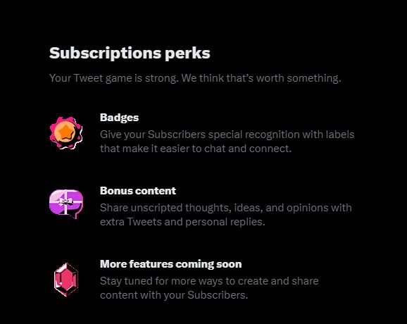 HealsCreations's tweet photo. Interesting to see this. Twitter can now also have subscription bases. What are your thoughts on this?

#TwitterSubscriptions https://t.co/eJG1bjTMFG