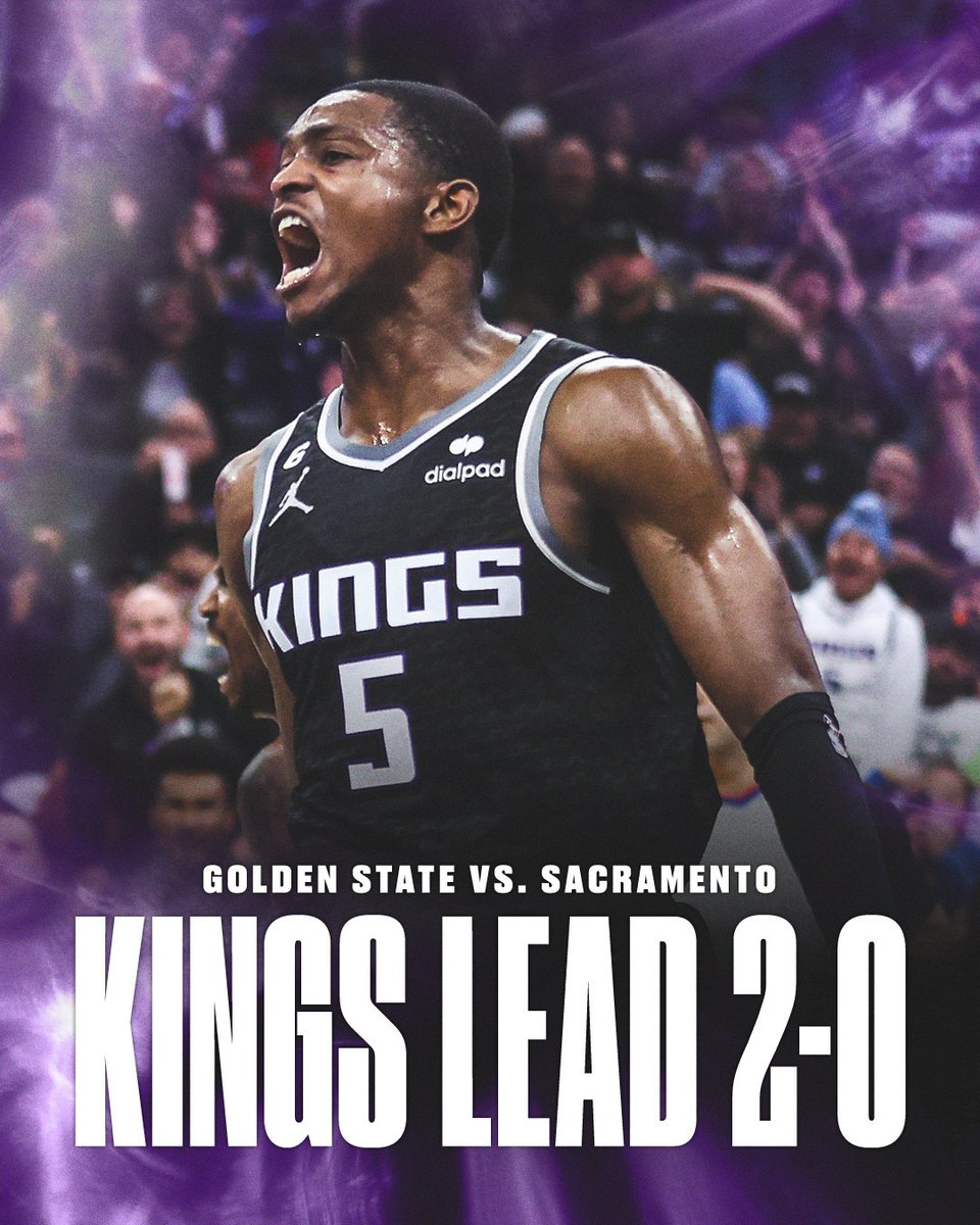espn's tweet image. THE KINGS EXTEND THEIR LEAD 👑 

They hand the Warriors their first back-to-back playoff losses since the 2019 NBA Finals.