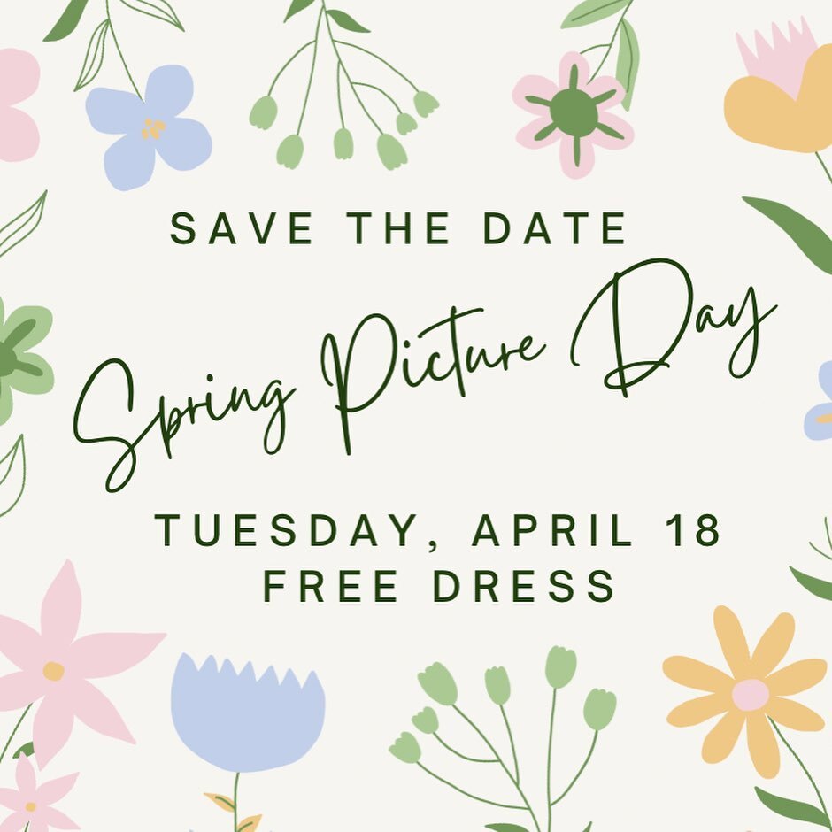 Picture Day is tomorrow! Tuesday, April 18. Students must pre-buy package. Free dress! instagr.am/p/CrKdcvTrqgC/