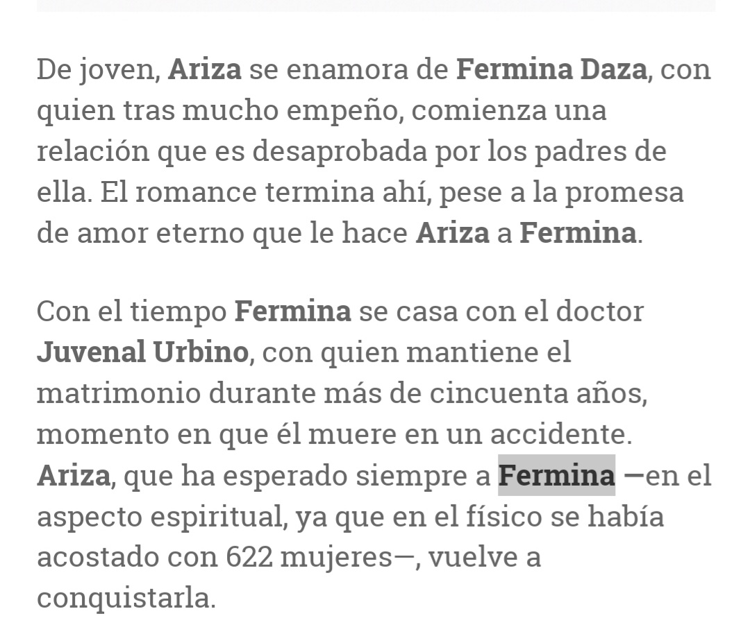 #GaboEterno ' El amor en los tiempos del Cólera ' Florentino Ariza tenía la respuesta preparada desde hacía cincuenta y tres años, siete meses, y once días con sus noches.

-Toda la vida -dijo.”