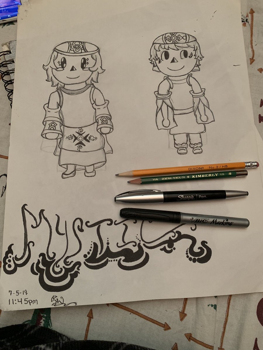 96Shadowstorm's tweet image. So, for some of my artworks, here’s some of an idea crossover of Animal Crossing and Fire Emblem, two of my favorite series!
Here’s some basic designs for the Mage class, the very first designs I did!
They’re somewhat similar to Awakening’s mages with the split long sleeves.