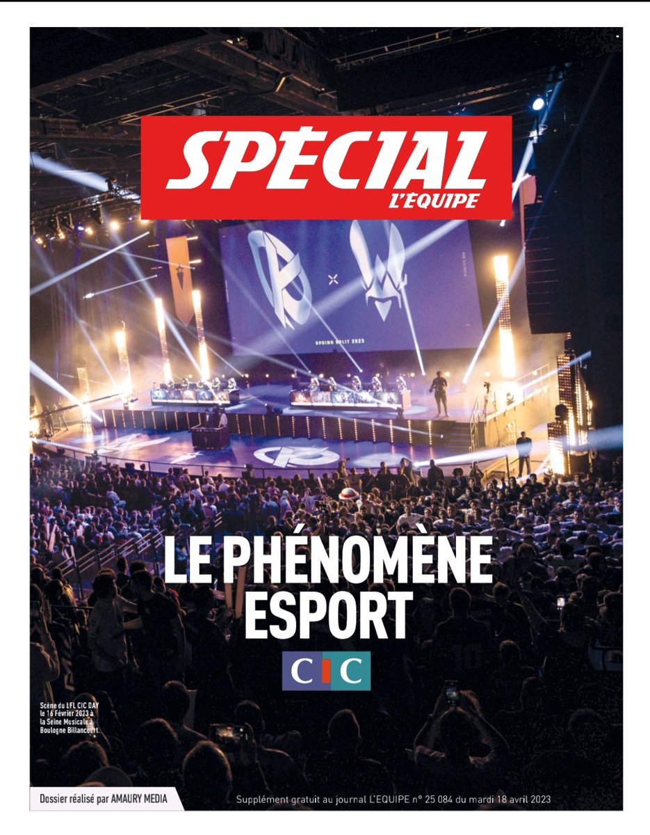 À l'occasion du <a href="/cic/">CIC</a> Esport Day, ne manquez pas l'excellent supplément du journal <a href="/lequipe/">L'Équipe</a> aujourd'hui.