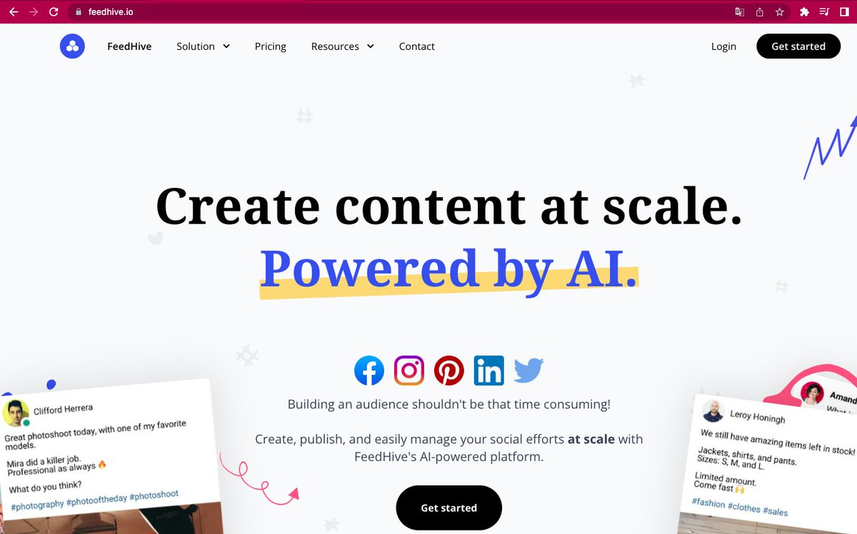IAmPascio's tweet photo. 9. FeedHive

Manage all your social channels from one app and have more time for your business.

🔗https://t.co/HhjKaFX3l4 https://t.co/JXtHVaCHef