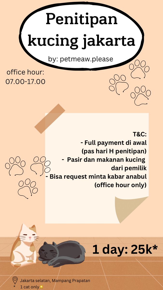 tkrusted's tweet photo. Hallo cat lovers, masih ada slot untuk penitipan kucing ya🙏😊 https://t.co/8IIBtRpQzr