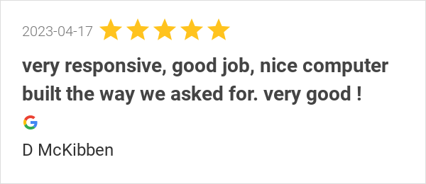 TCPCRepair's tweet image. New 5.0-star Review: &quot;very responsive, good job, nice computer built the way we asked for.   very good !&quot;