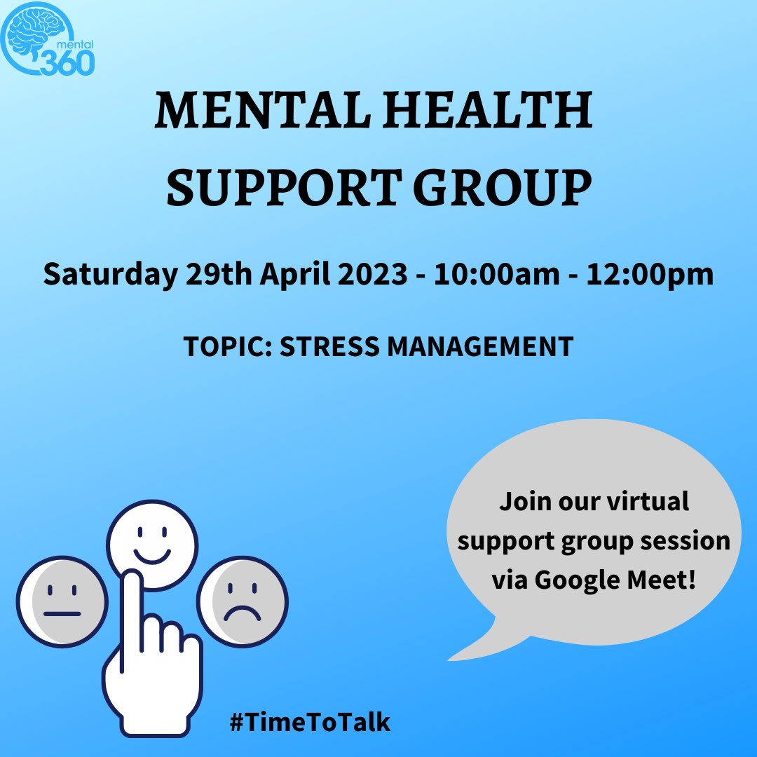 mental360kenya's tweet image. Join our #VirtualSupportGroup session facilitated by a certified counselling psychologist on Saturday 29th April as we dive into stress management. Stress is a part of life, but it doesn&apos;t have to control you. 

Register through the link in our bio!
#StressAwarenessMonth