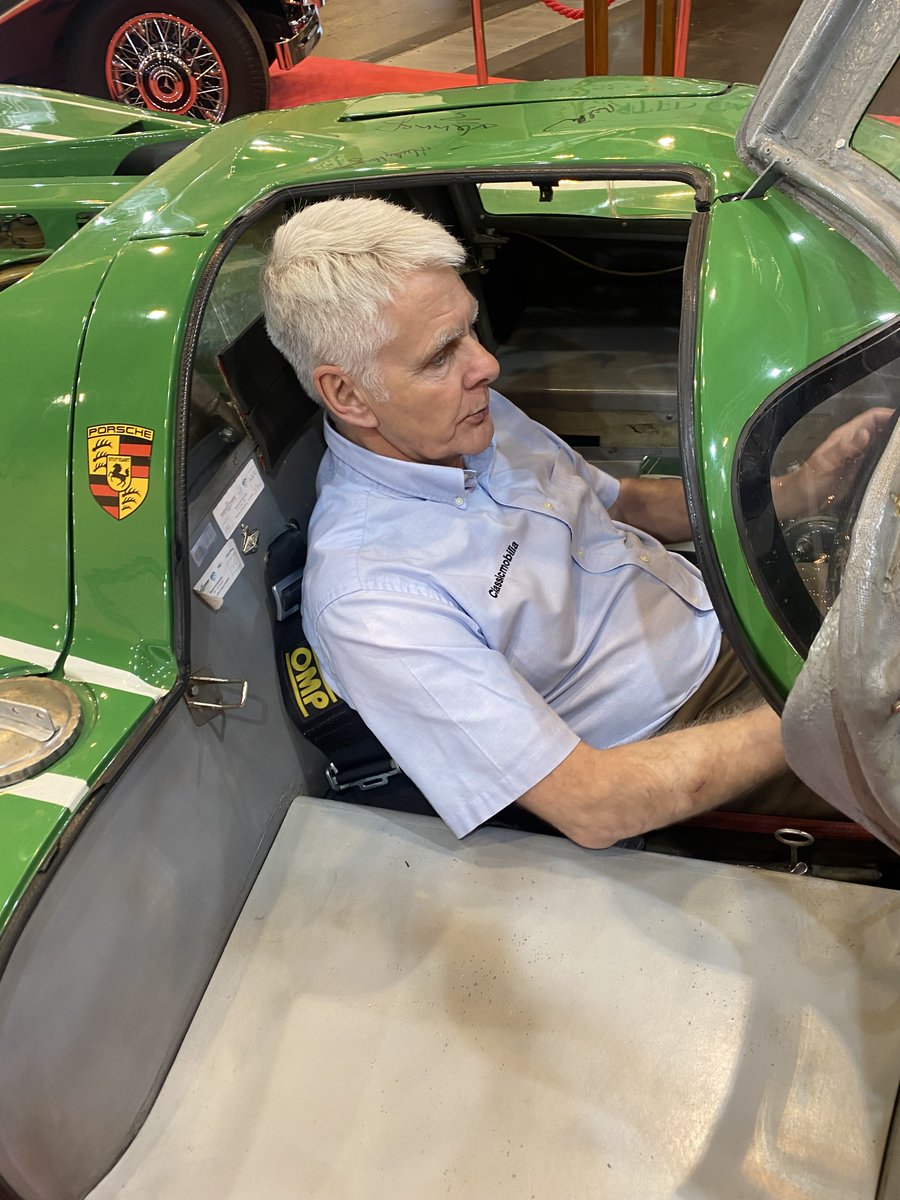 Classicmobilia's tweet photo. David Pipers Porsche 917 at Techno Classic. Fits like a glove. https://t.co/LS2FhH1mJr #davidpiper #porsche #racecar https://t.co/rPOKABY3aq