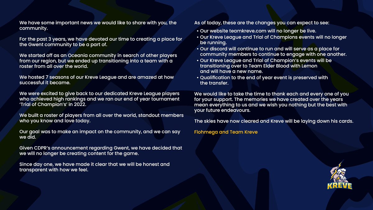 Thank you for having us <a href="/PlayGwent/">GWENT: The Witcher Card Game</a> community⚡💛💙