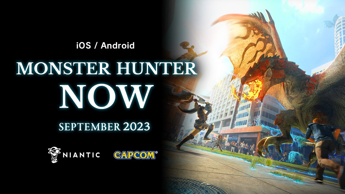 Hunt monsters in the real world in Monster Hunter NOW, a new mobile #MonsterHunter game from Niantic and Capcom, launching September 2023!

Try the closed beta test starting on April 25, and follow @MH_Now_EN for the latest info. 

Apply here:
monsterhunternow.com