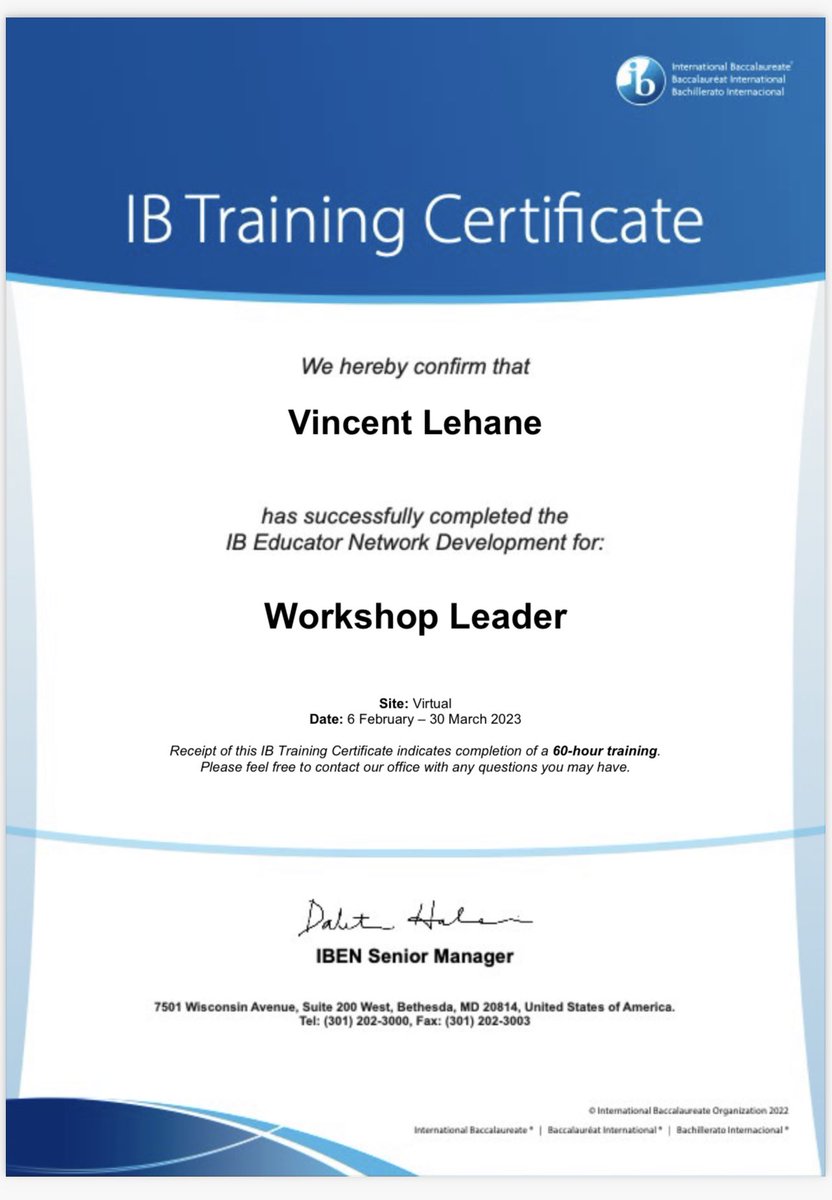 Could not be happier to receive this email. It took a lot of time and effort but luckily I had the pleasure of working with an extremely supportive team of people, led by <a href="/rldursin/">Richel Langit-Dursin, PhD</a>, throughout this training. Looking forward to my first #pyp workshop as and #IBworkshopleader