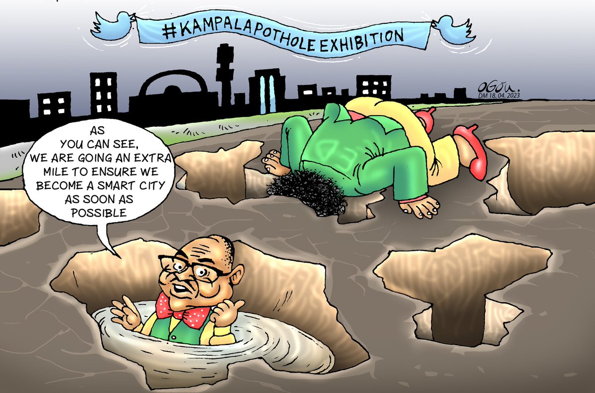 chrisatuk's tweet image. #KampalaPotholeExhibition 
#ogoncartoons